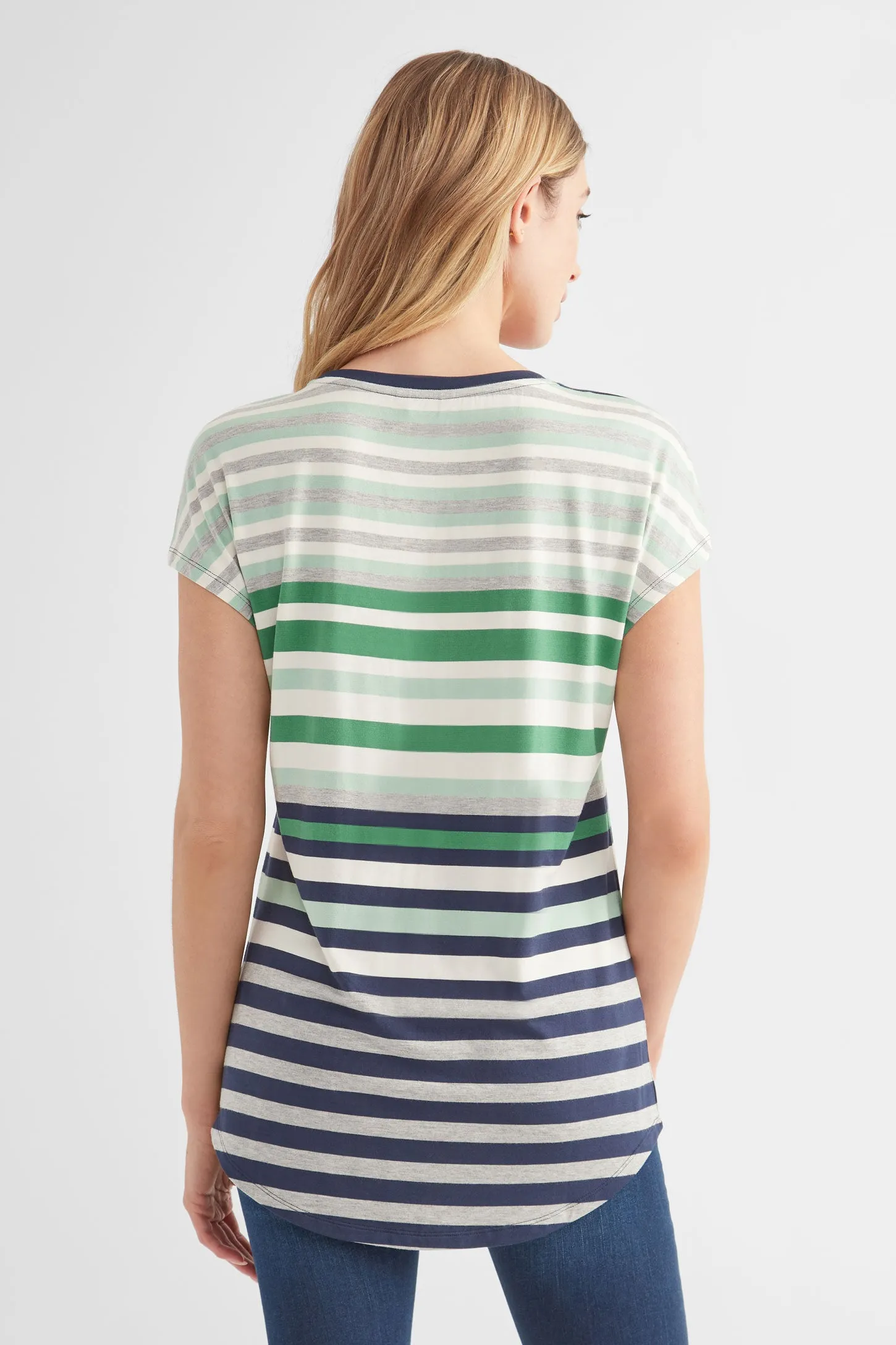 T-shirt semi-ajusté rayé - Femme