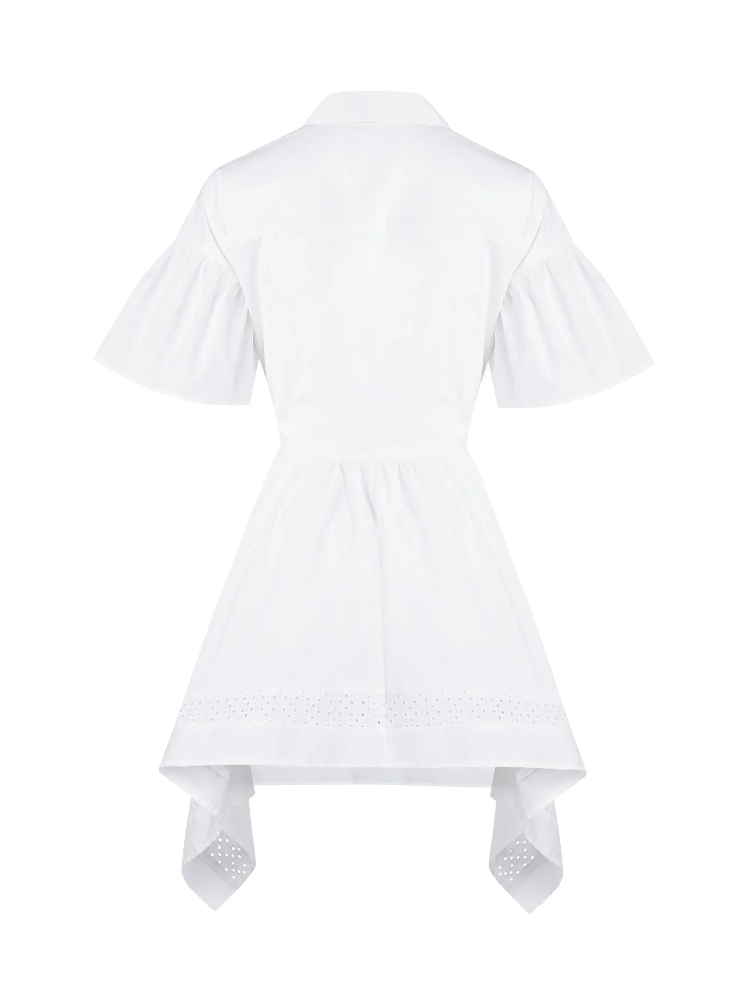 Tall High-Low Eyelet Peplum Top