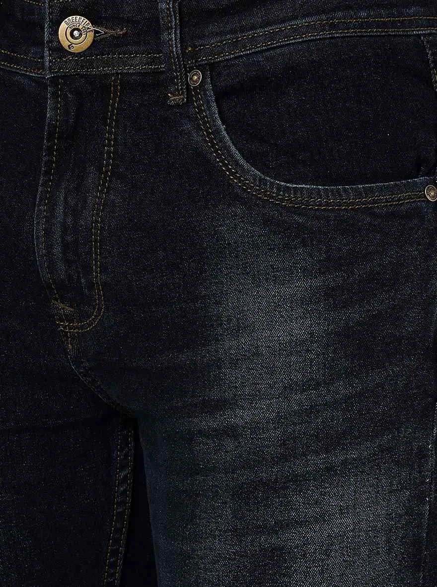 Tinted Blue Solid Urban Fit Jeans | Greenfibre