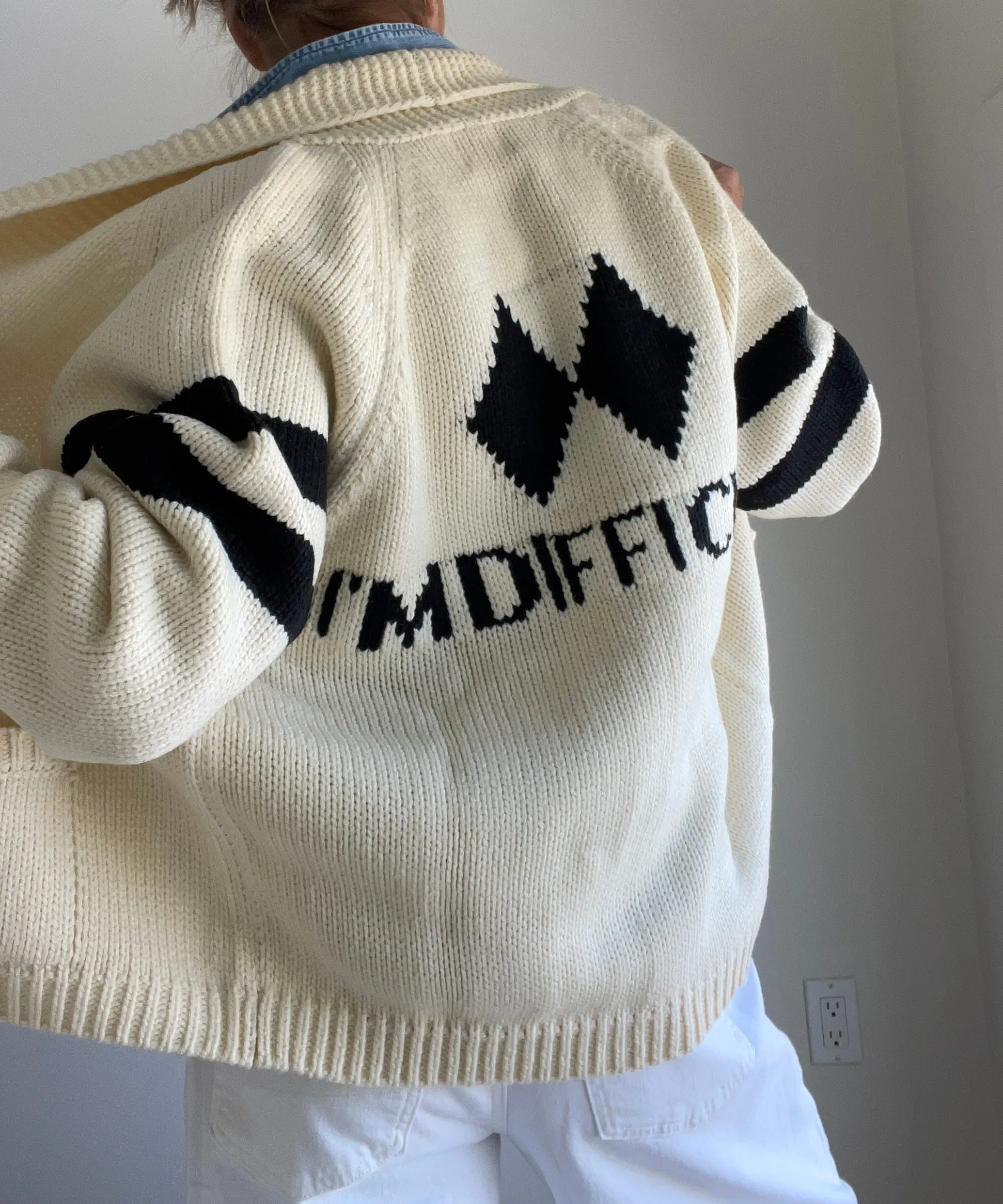 Varsity Cardigan I'm Difficult