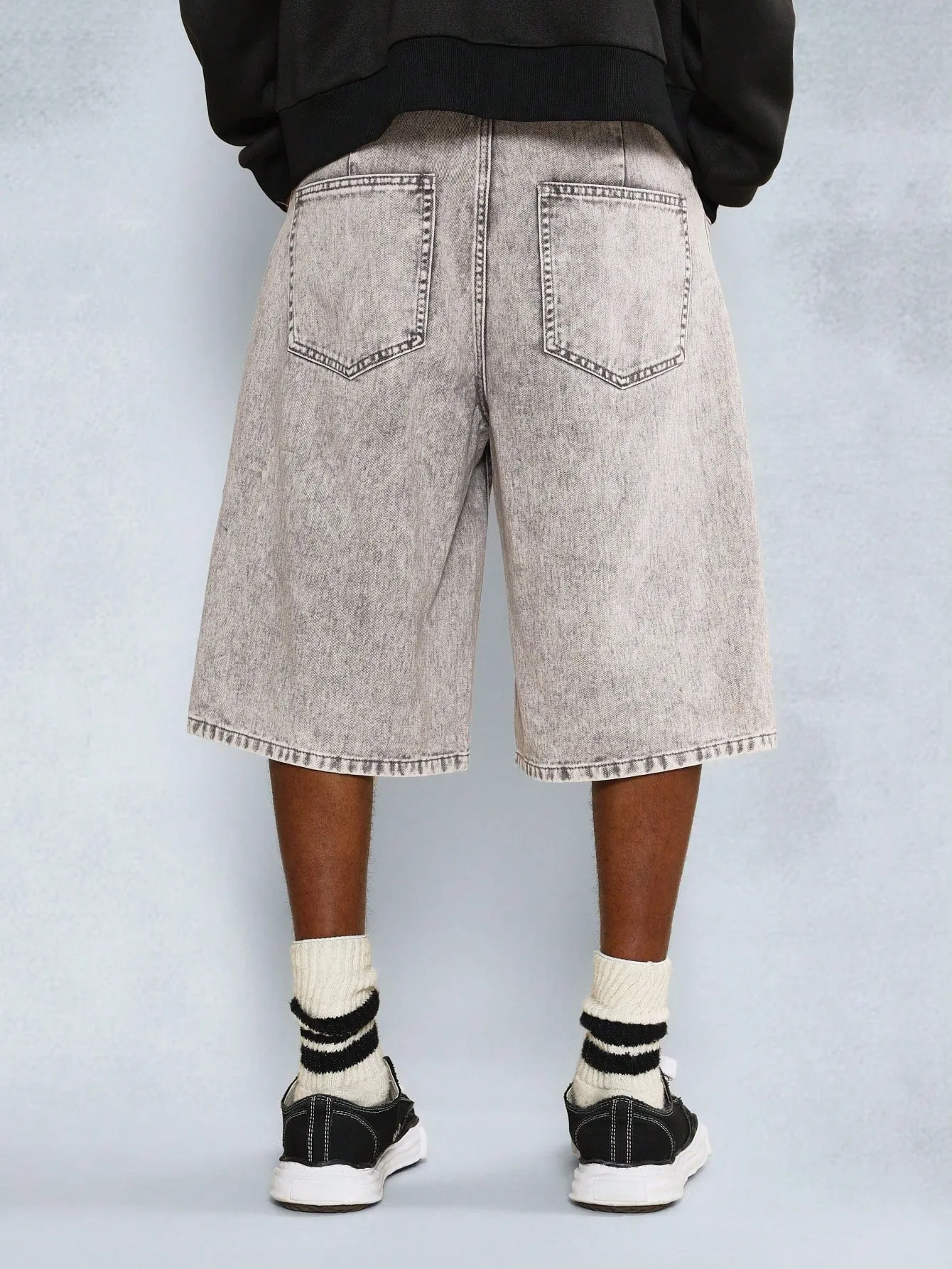 Washed Carpenter Twill Denim Jort