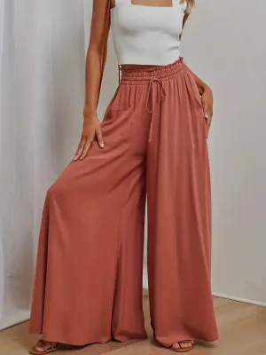 Women's Wide Leg Palazzo Pants / Rouge
